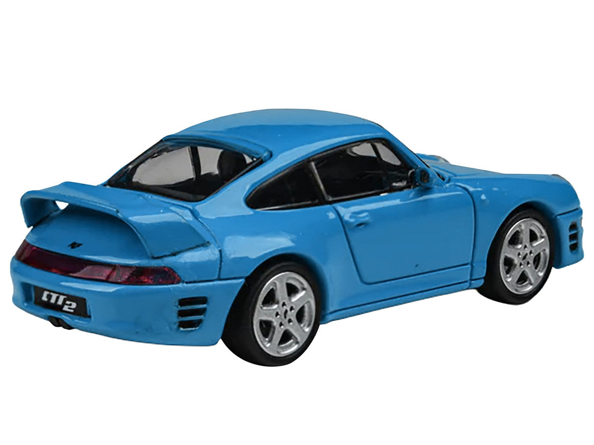 1995 RUF CTR2 Mexico Blue 1/64 Diecast Model Car by Paragon Models-0