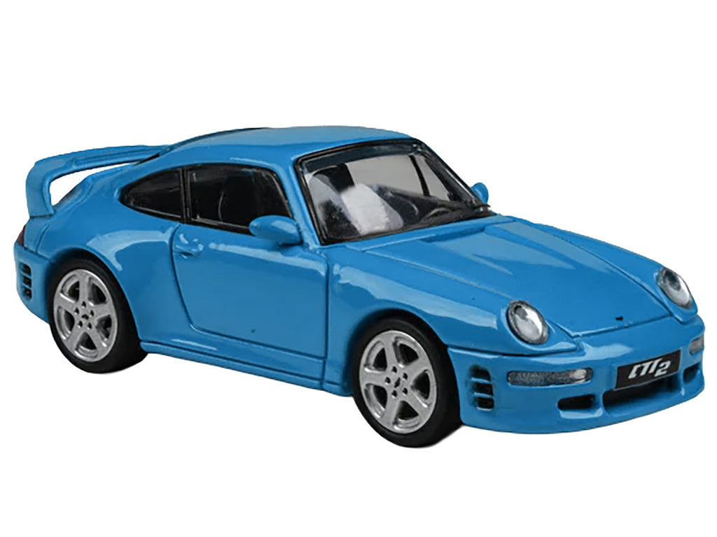 1995 RUF CTR2 Mexico Blue 1/64 Diecast Model Car by Paragon Models-2