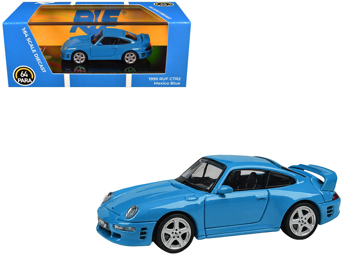 1995 RUF CTR2 Mexico Blue 1/64 Diecast Model Car by Paragon Models-3