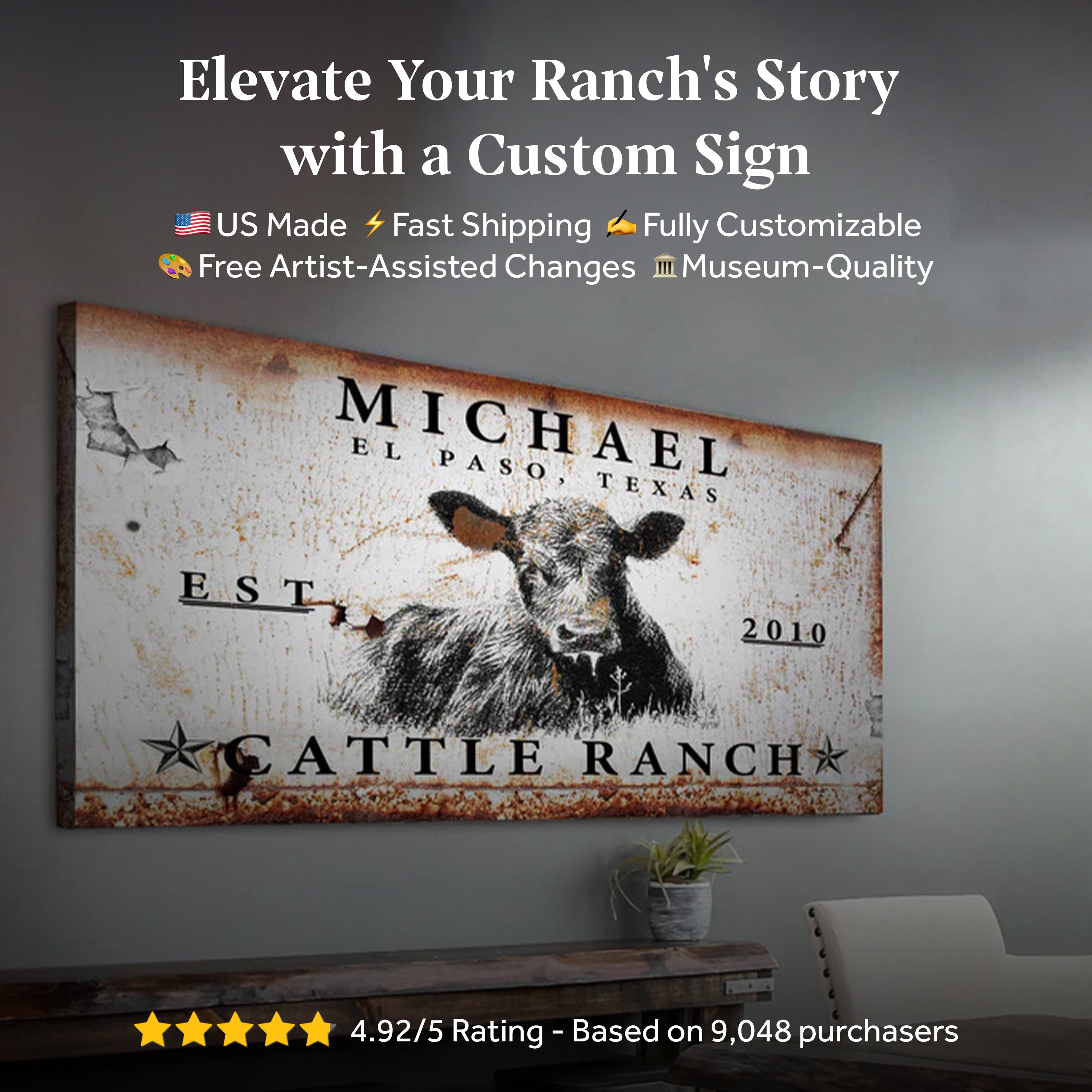 Cattle Ranch Sign X-2