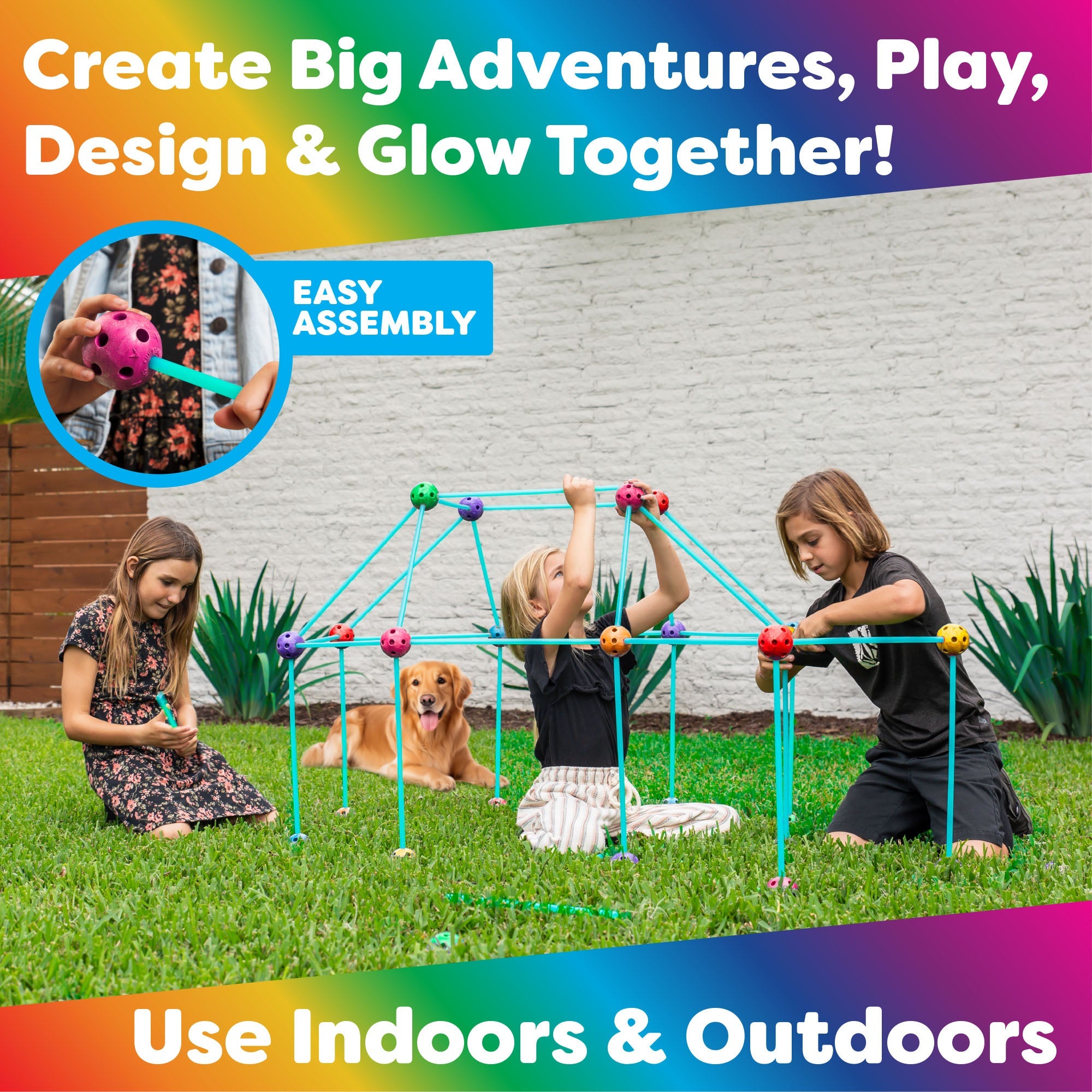 Glow in the Dark Fun Forts Construction Set - 90 Pieces