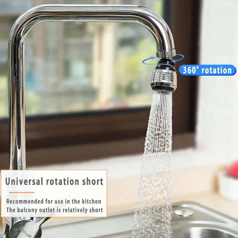 NNEOBA Kitchen Gadgets 2 Modes 360 Rotatable Bubbler High Pressure Faucet