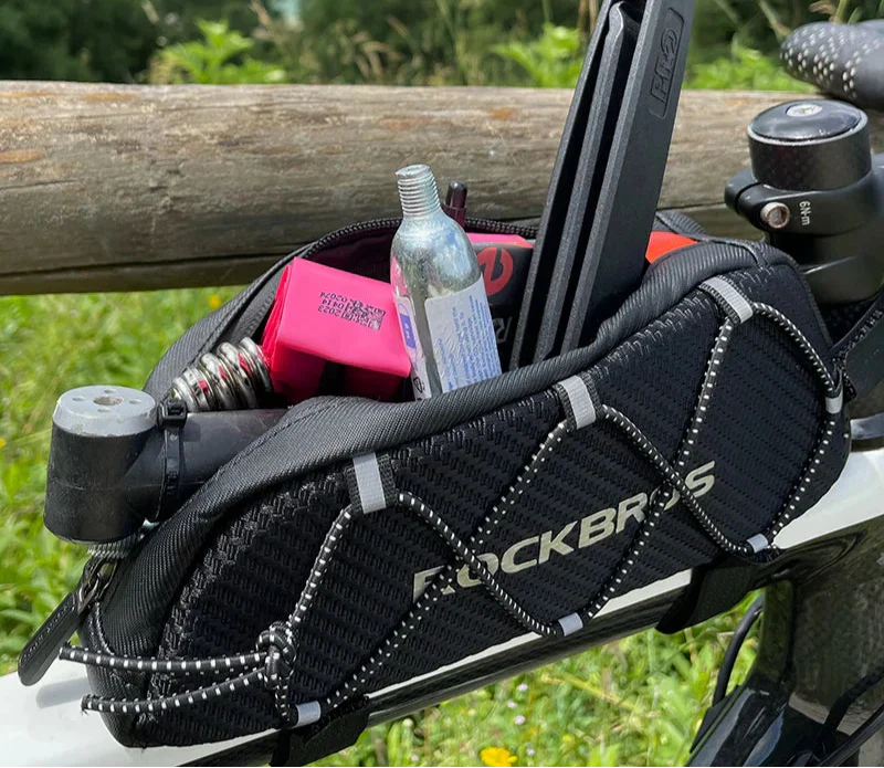 Waterproof Top Tube Bike 1L Ultralight Cycling Bag Black-4