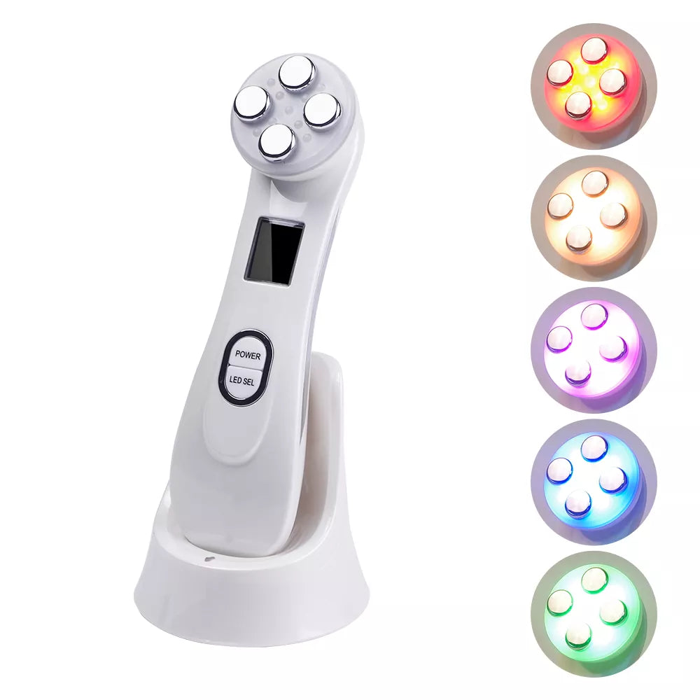 NNEOBA 4-in-1 RF Face Lifting Machine: EMS, Micro-current, LED Photon, and Massager for Facial Rejuvenation