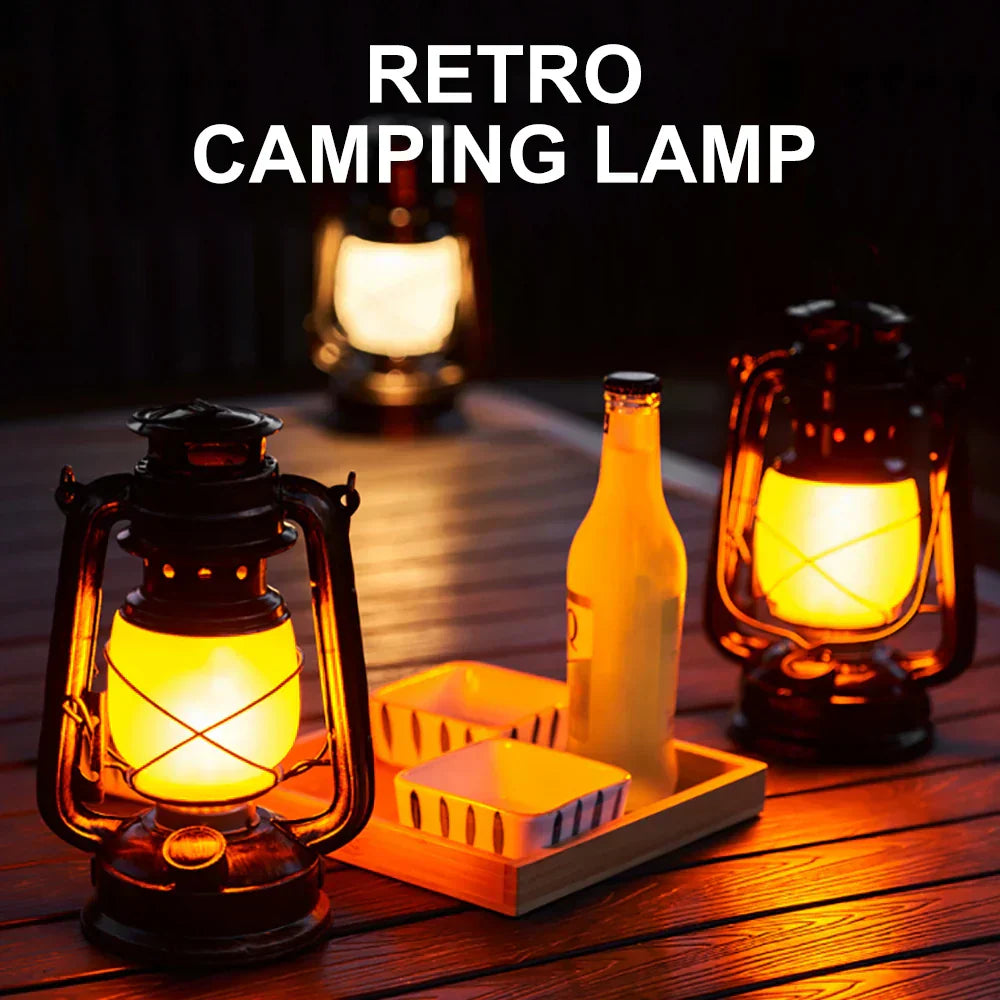 Vintage LED Metal Hanging Lantern-2