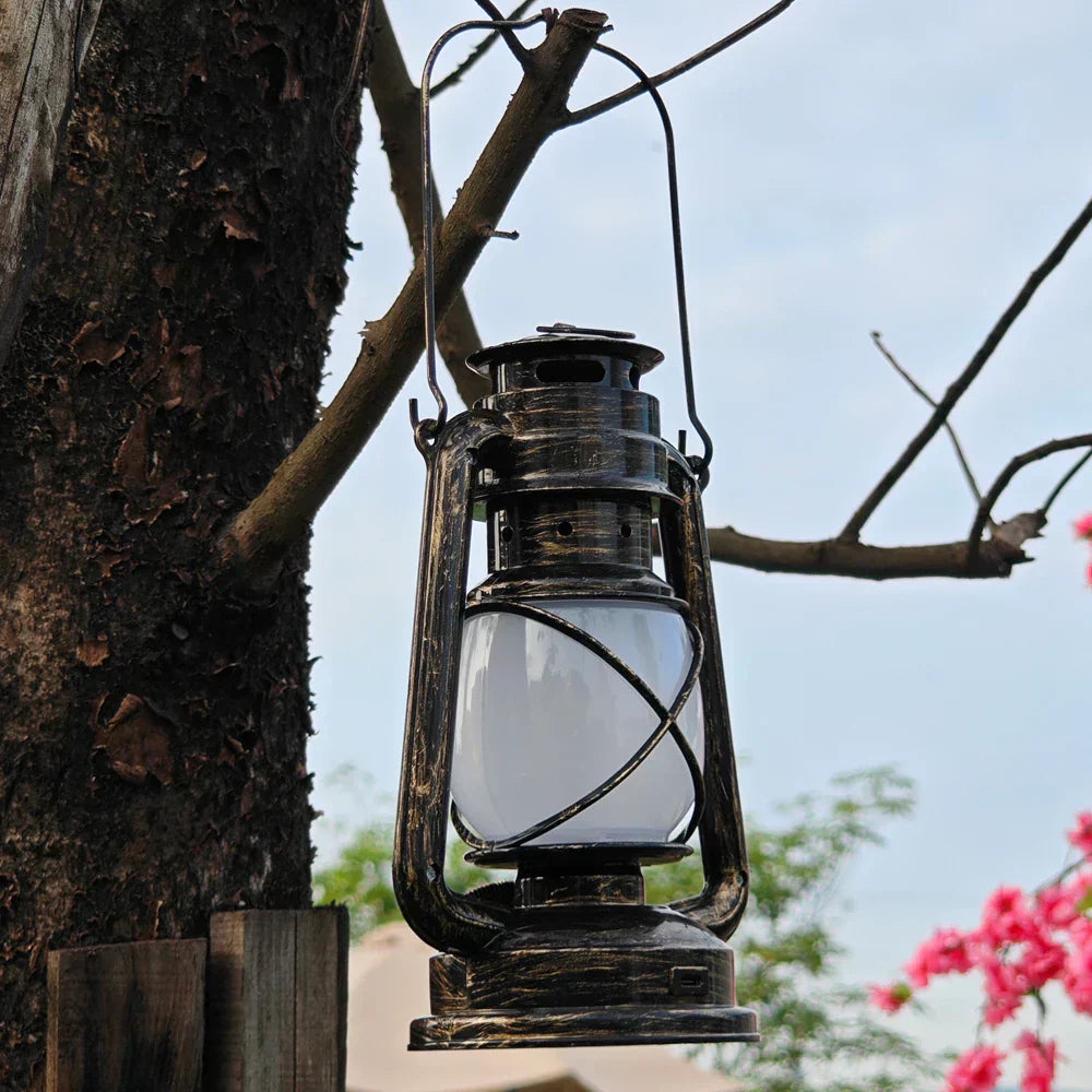 Vintage LED Metal Hanging Lantern-4