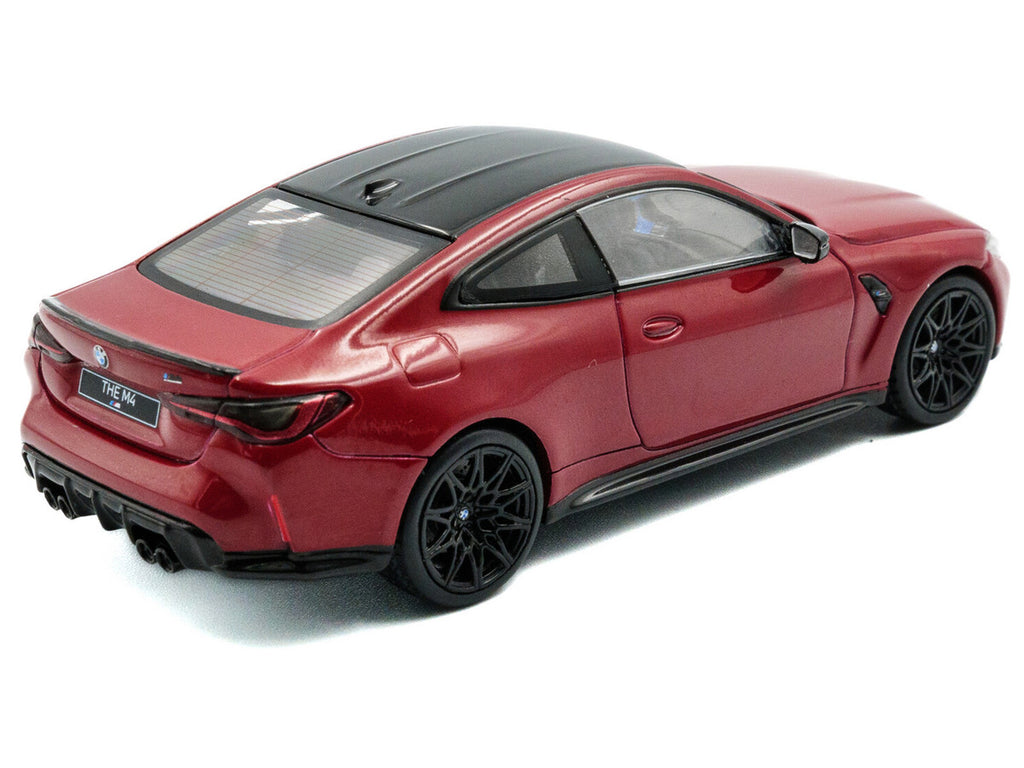 2023 BMW M4 Competition (G82) Imola Red with Black Top 1/43 Diecast Model Car by Solido-1