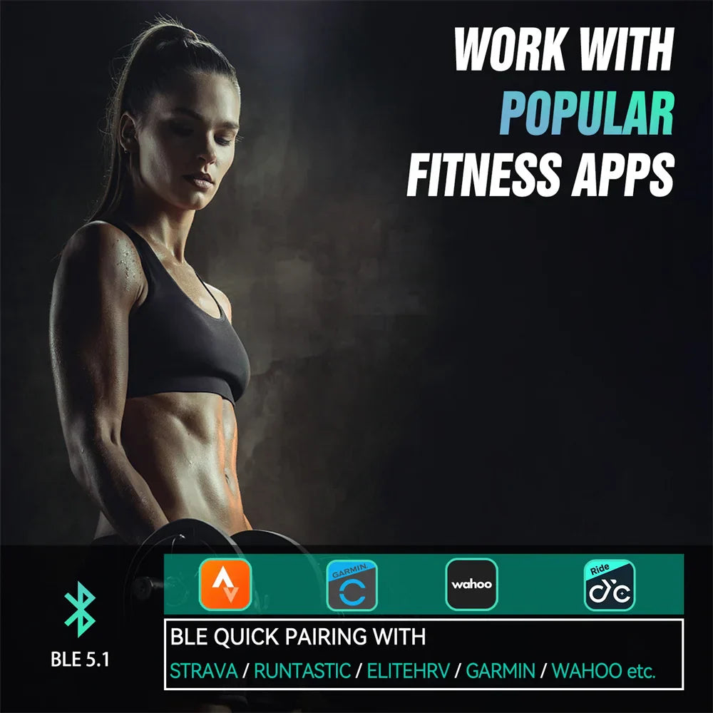 Bluetooth And ANT+ Heart Rate Sensor Armband Ultra-Light Fitness Monitor Black-3