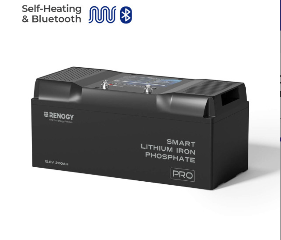 Pro- 12V 200Ah Smart Lithium Iron Phosphate Battery w/ Bluetooth & Self-Heating