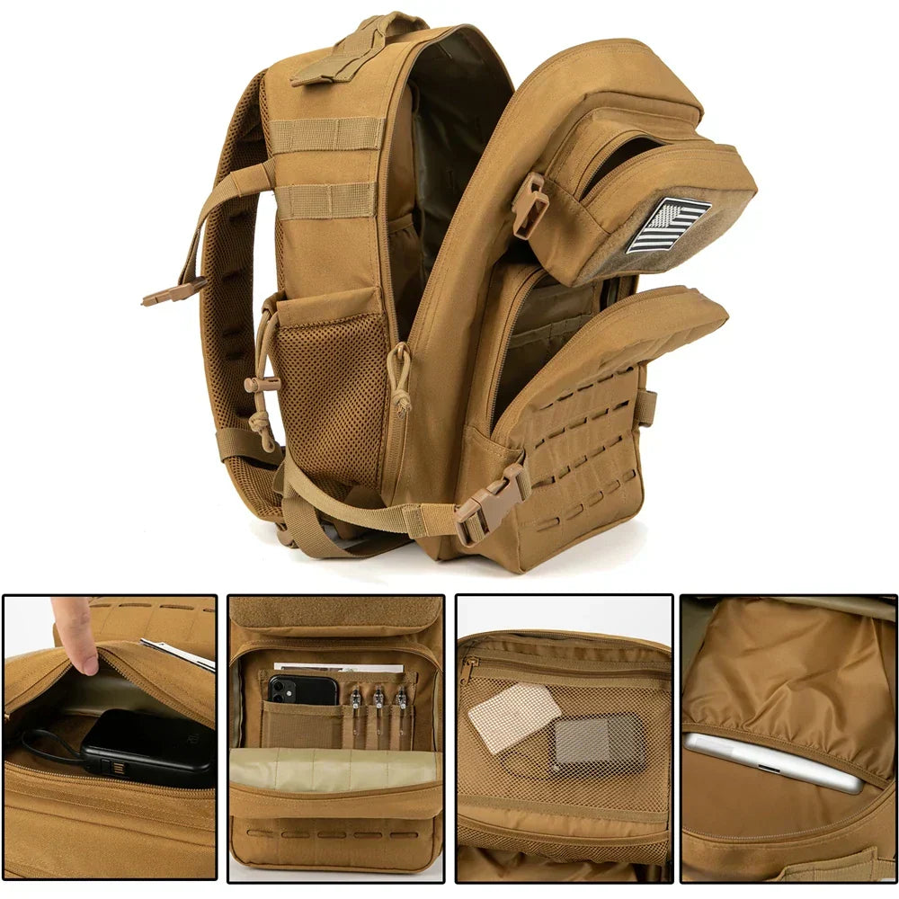 25L Military Tactical Backpack with MOLLE Modular Design-4