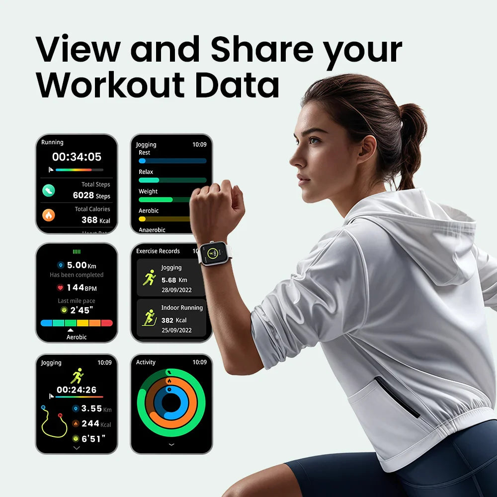 NNEOBA GPS Smartwatch Fitness Tracker Silver