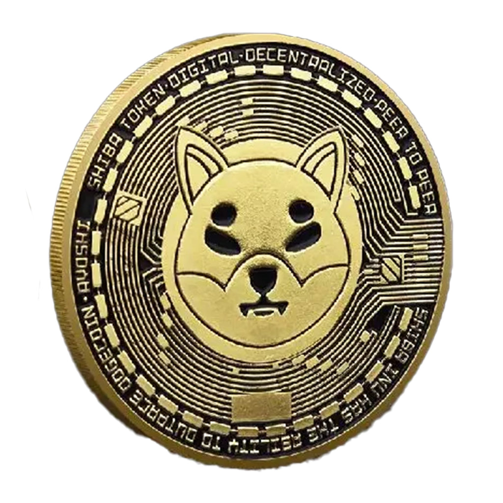 Shiba INU Dodgecoin Crypto Gold Plated Coin