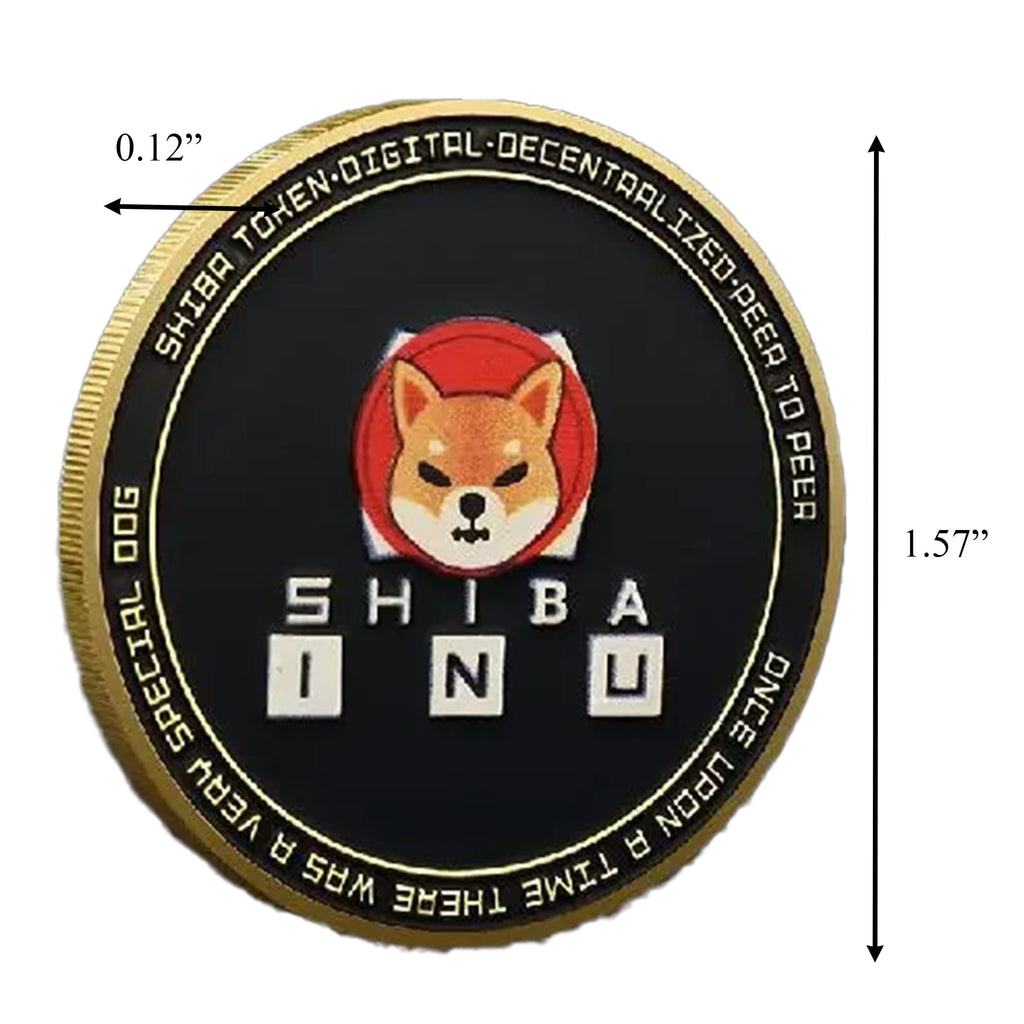 Shiba INU Dodgecoin Crypto Gold Plated Coin