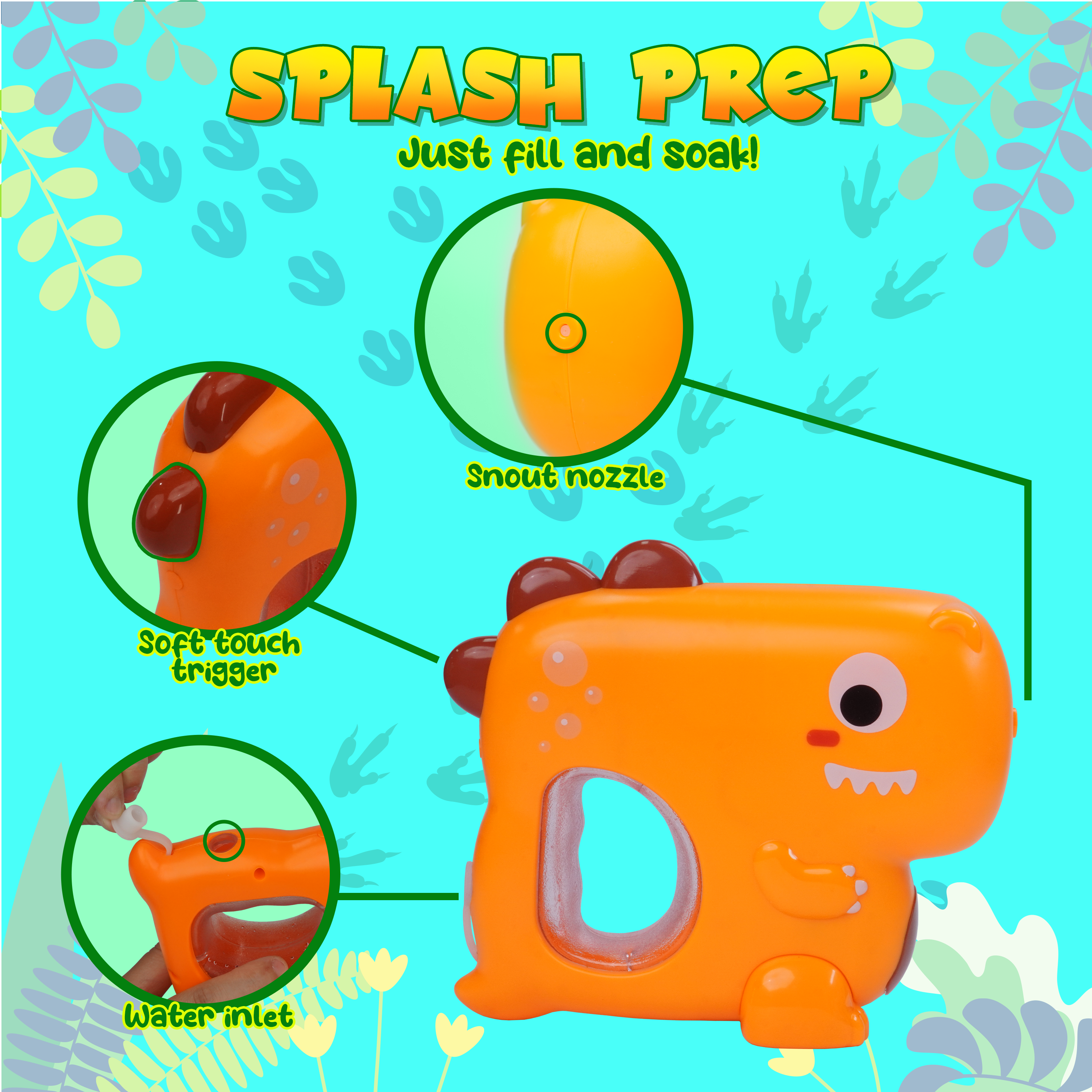 USA Toyz T-Rex Dino Water Blaster – Electric Rechargeable Dinosaur Toy for Kids