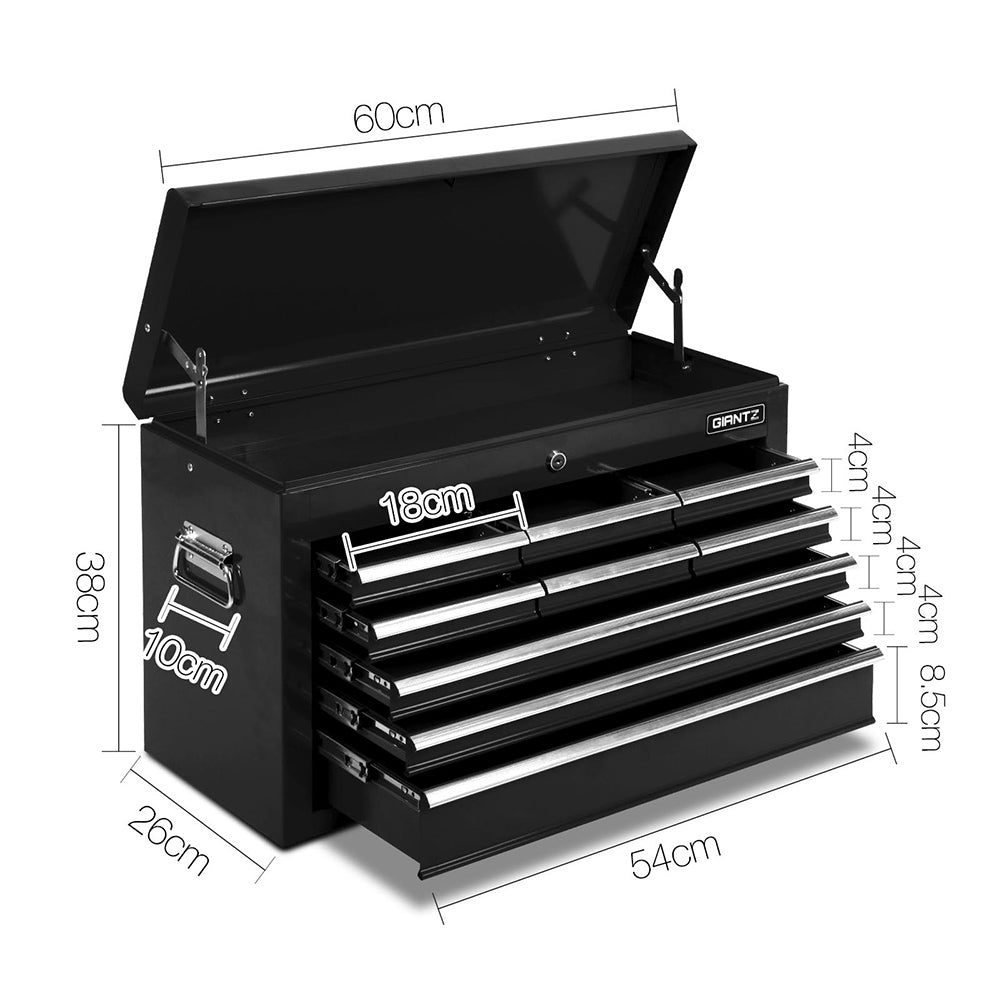 NNEDSZ 9 Drawer Mechanic Tool Box Storage - Black