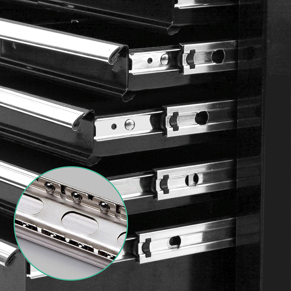 NNEDSZ 9 Drawer Mechanic Tool Box Storage - Black