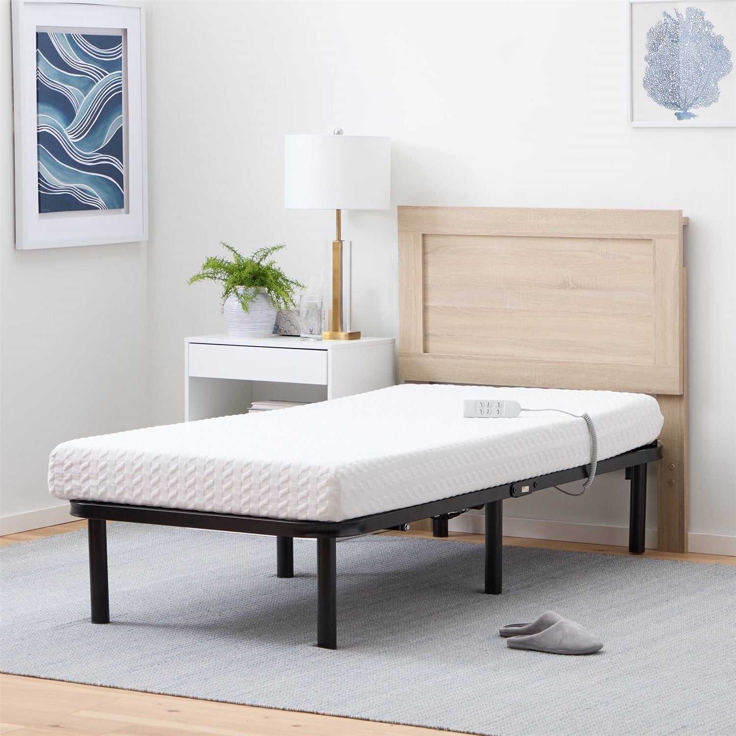 Twin XL Remote Remote Controlled Steel Adjustable Bed