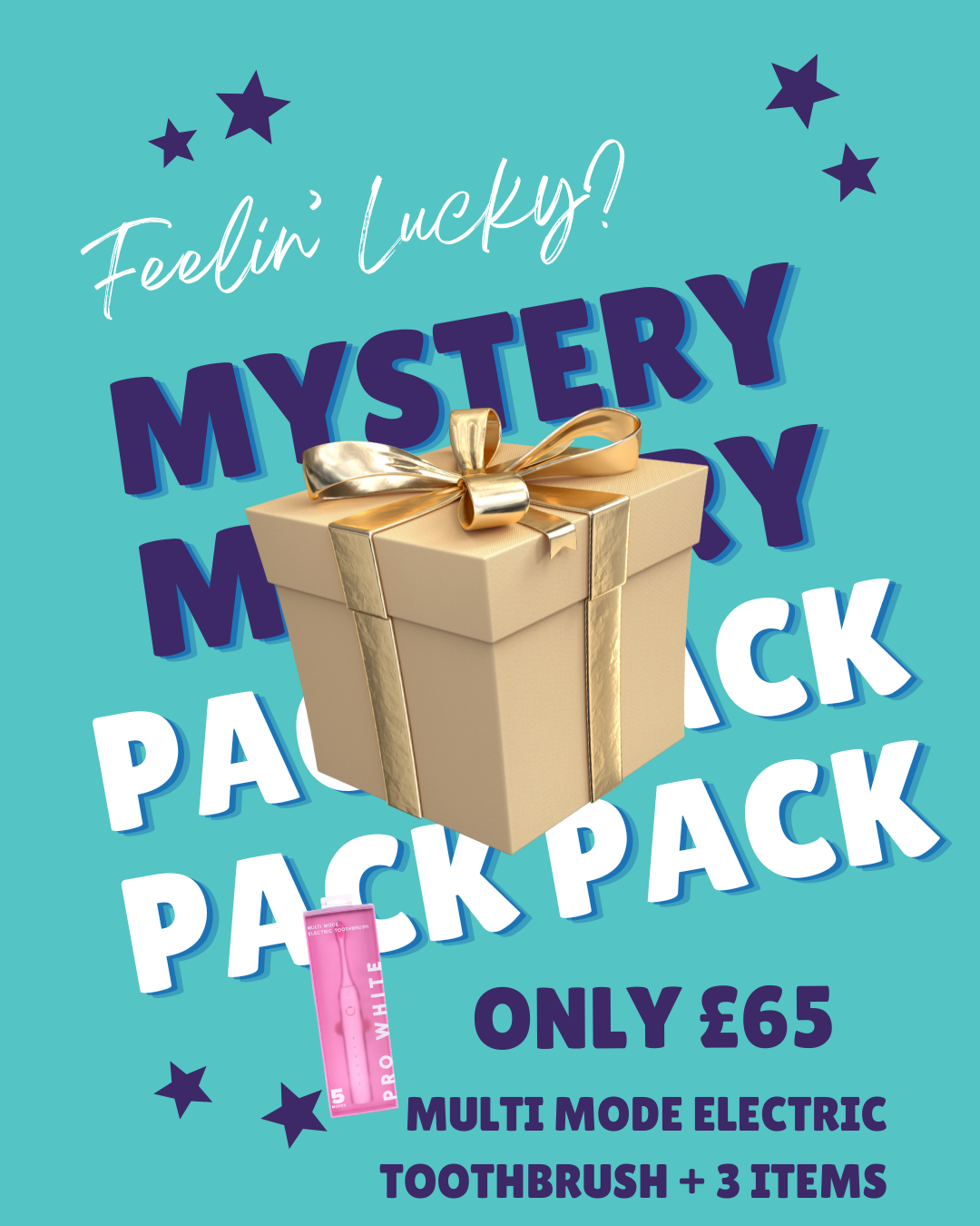 Multi Mode Electric Toothbrush + 3 Mystery Items Pack-0