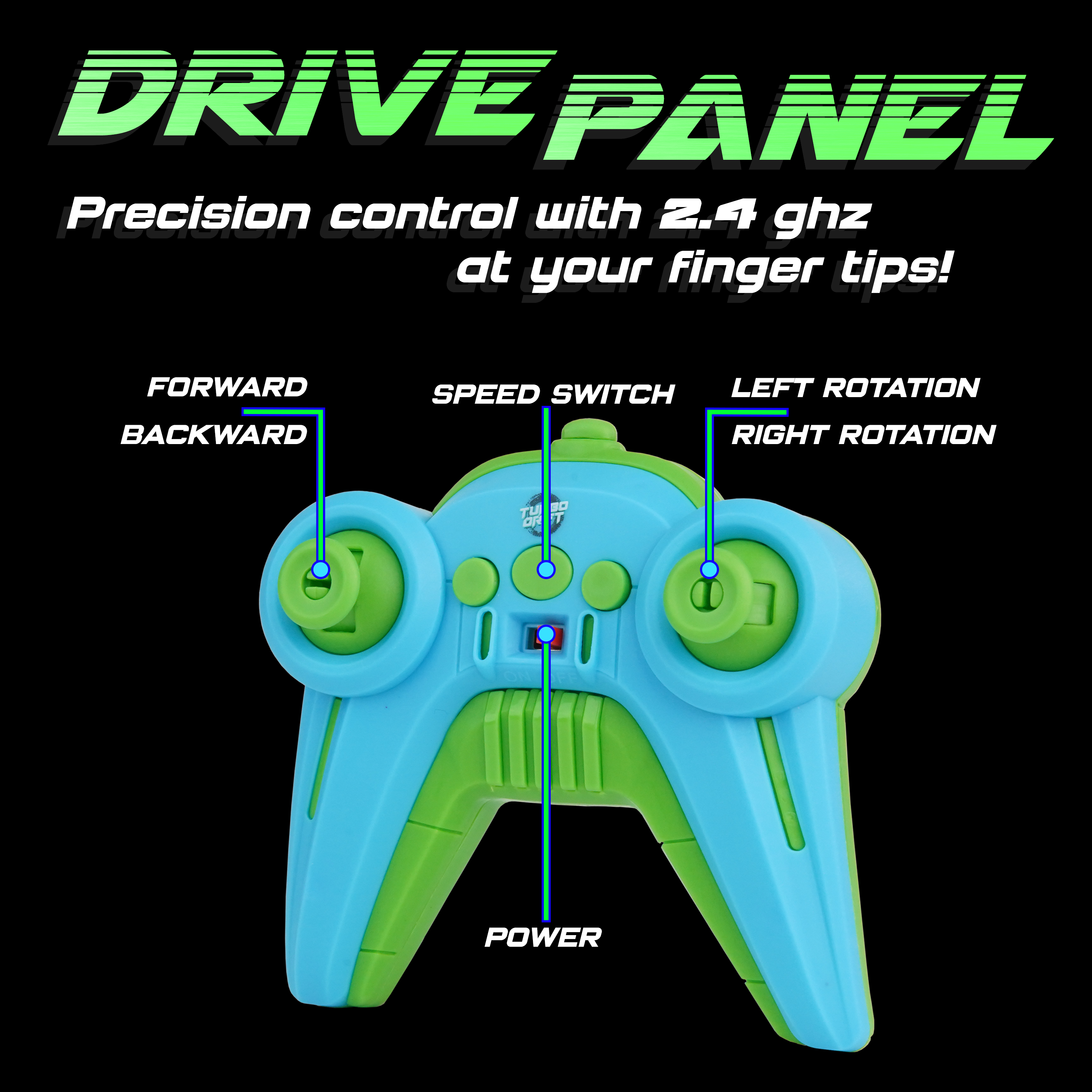 Force1 High-Speed Turbo Drift Racing RC Car