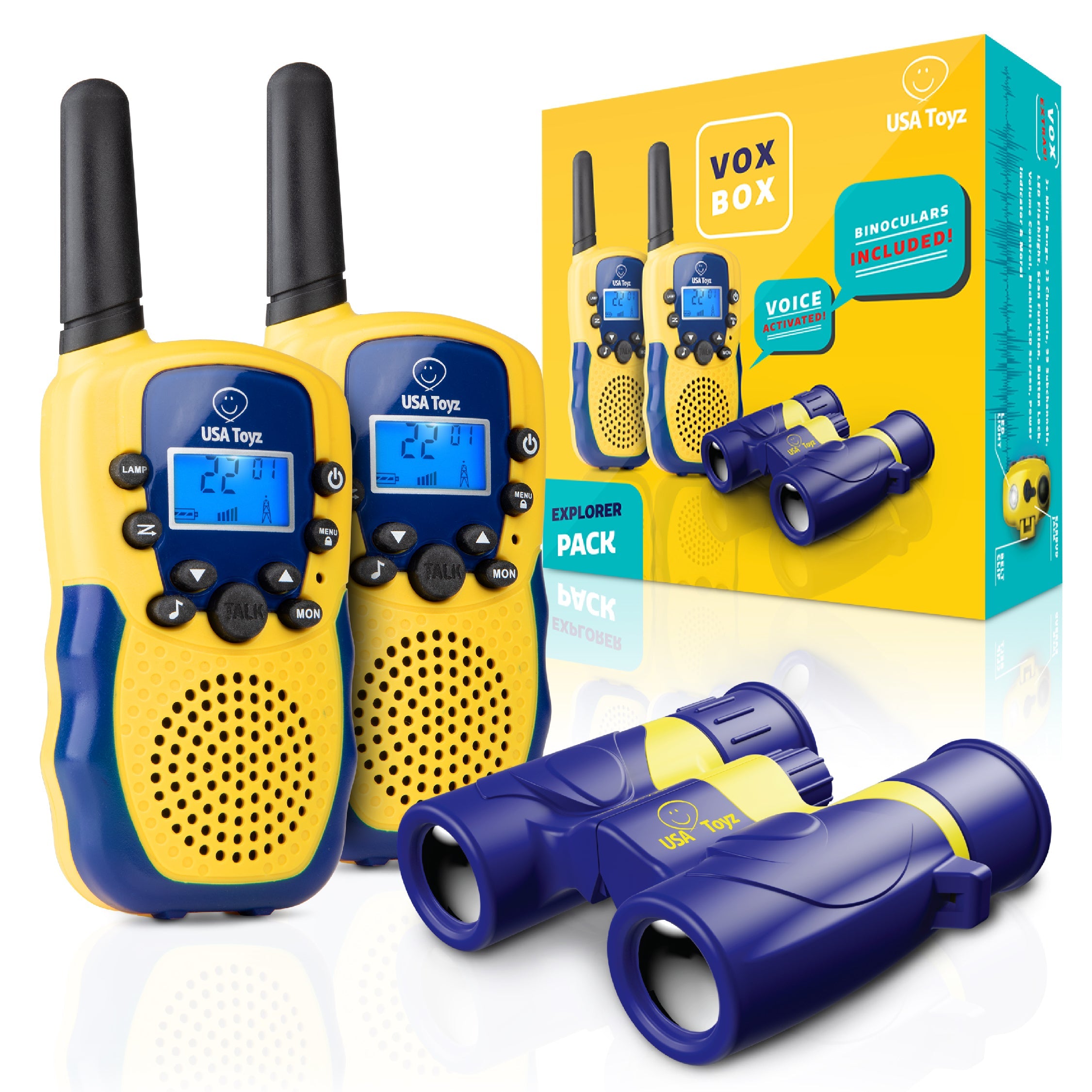 USA Toyz Vox Box Walkie Talkies for Kids - 2pk