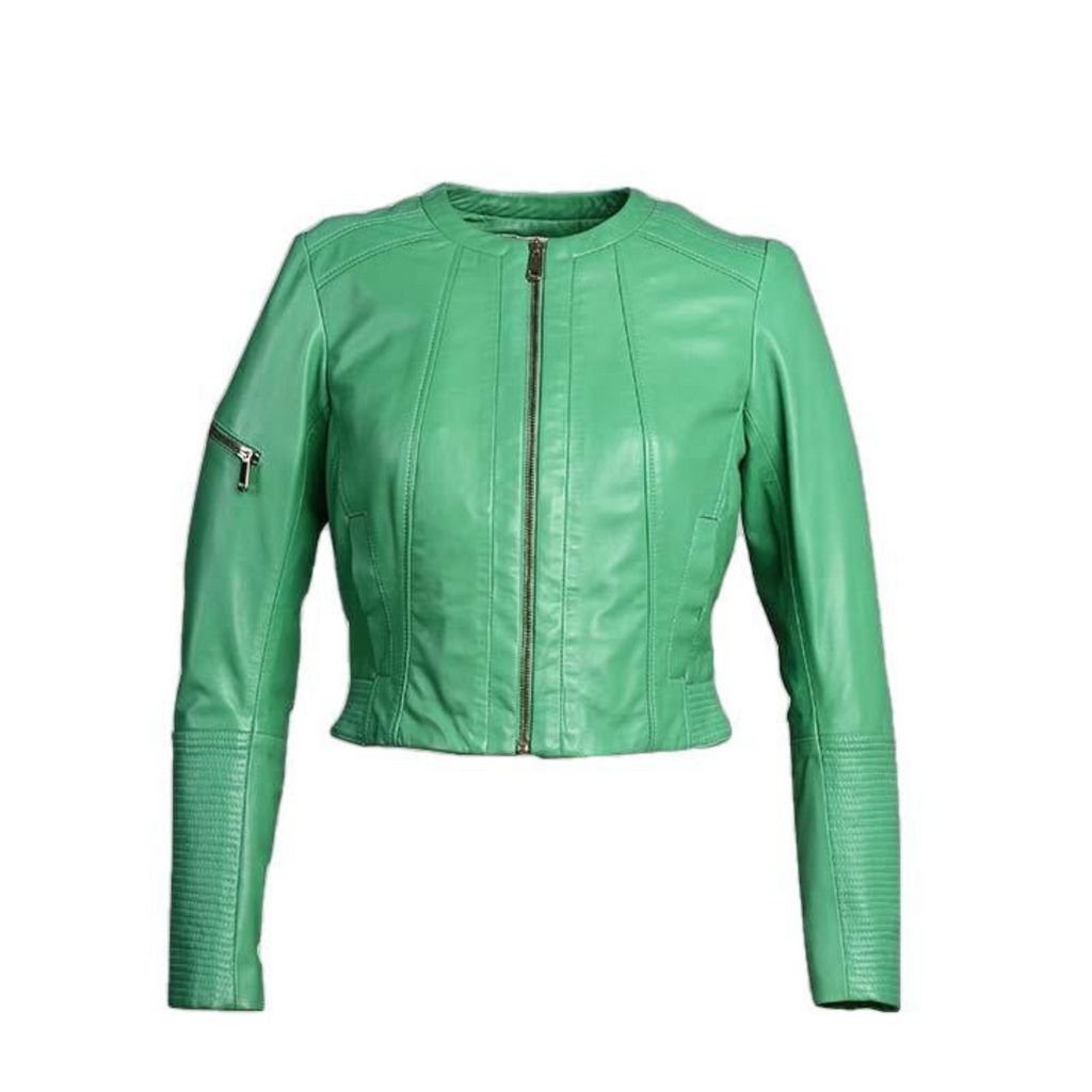 Minty Womens Short Leather Jacket