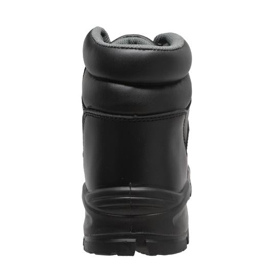 Women's 6" Black Waterproof Cap Toe Work Boot  Leather Boots