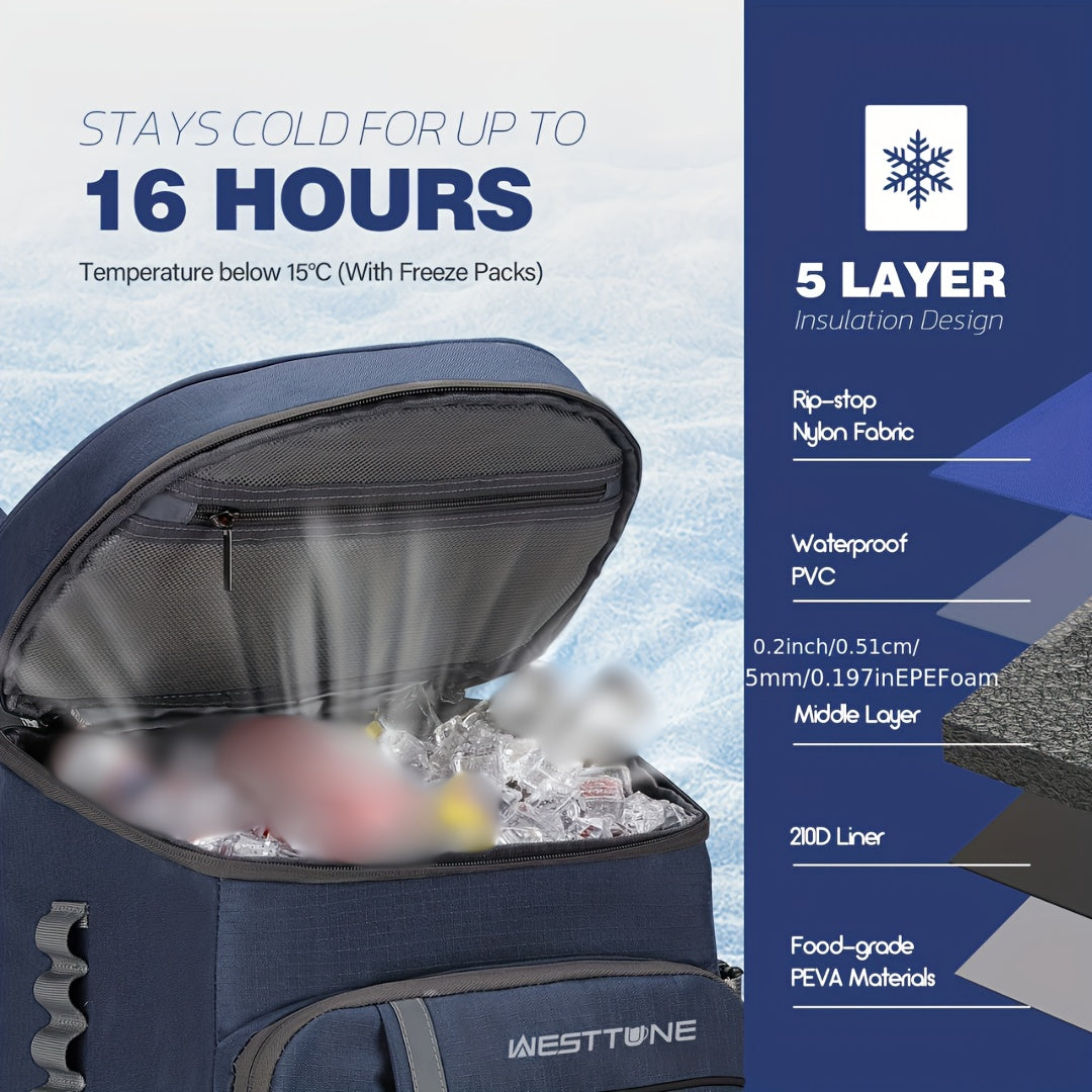 Insulated Sports Backpack 35-Can Blue-3