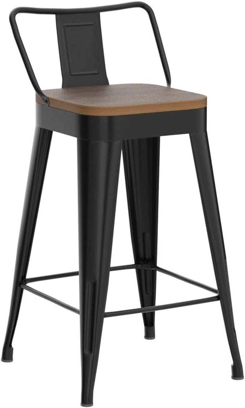 Modern Stackable Metal Bar Stools Set of Four-3