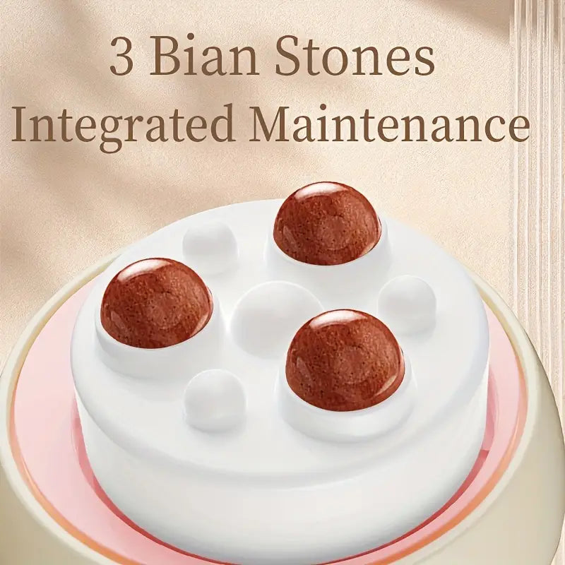 LCD Display Electric Full Body Massager - 12 Gears Adjustment(Cream)-4