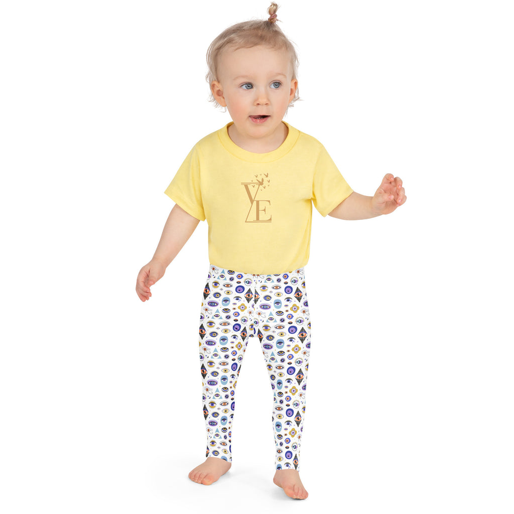 Greek Evil Eye traditional motif Kid's Leggings