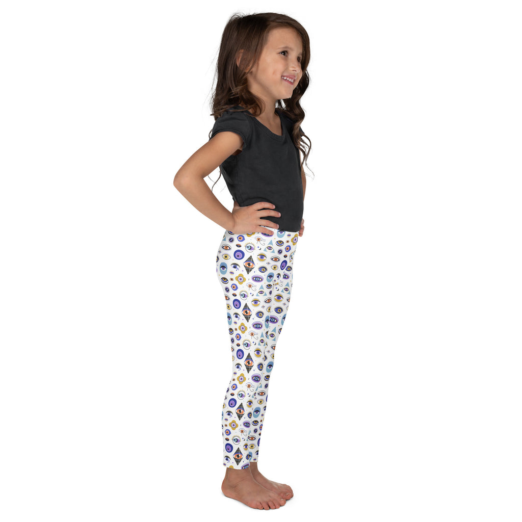 Greek Evil Eye traditional motif Kid's Leggings