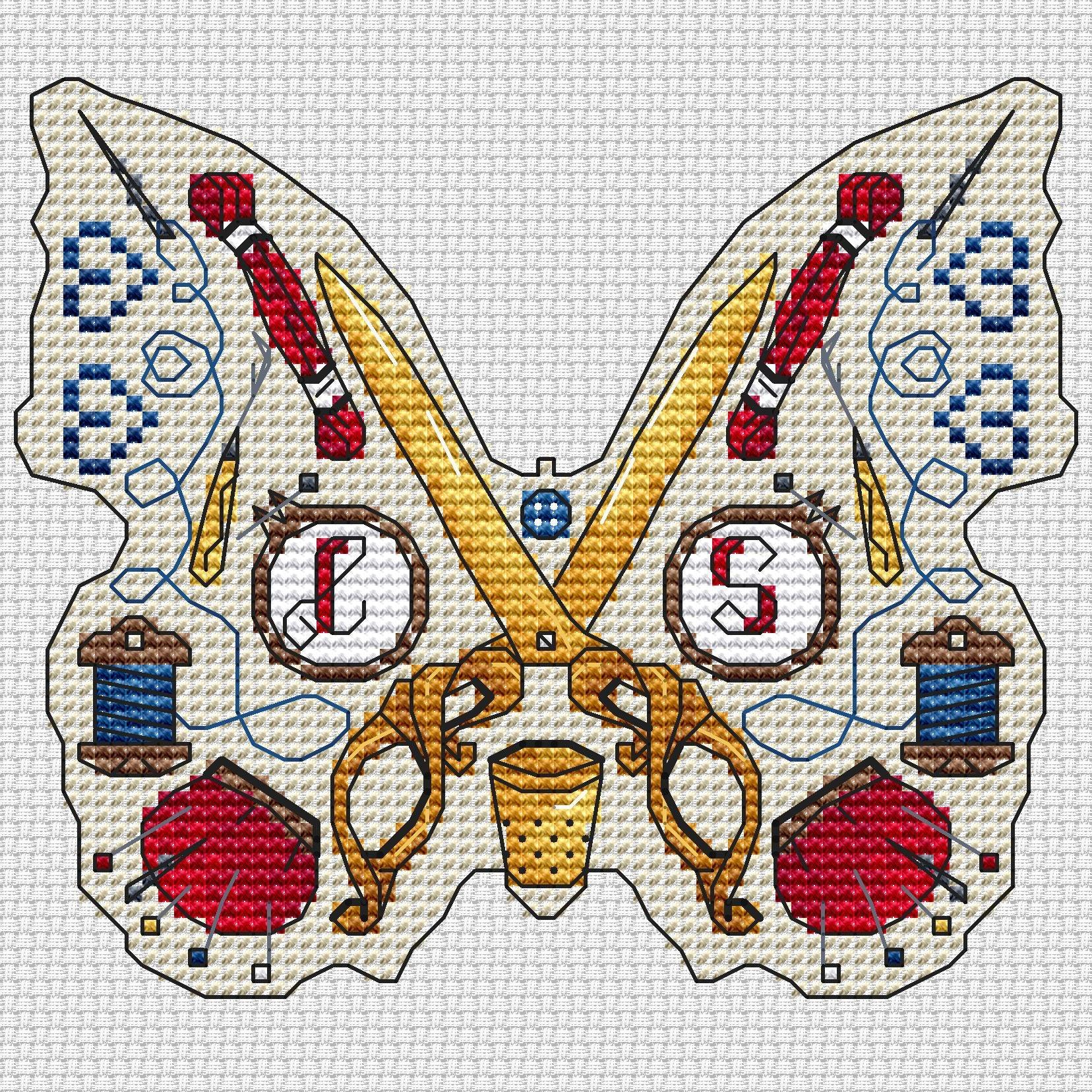 Flight of the Needle 1 - PDF Cross Stitch Pattern