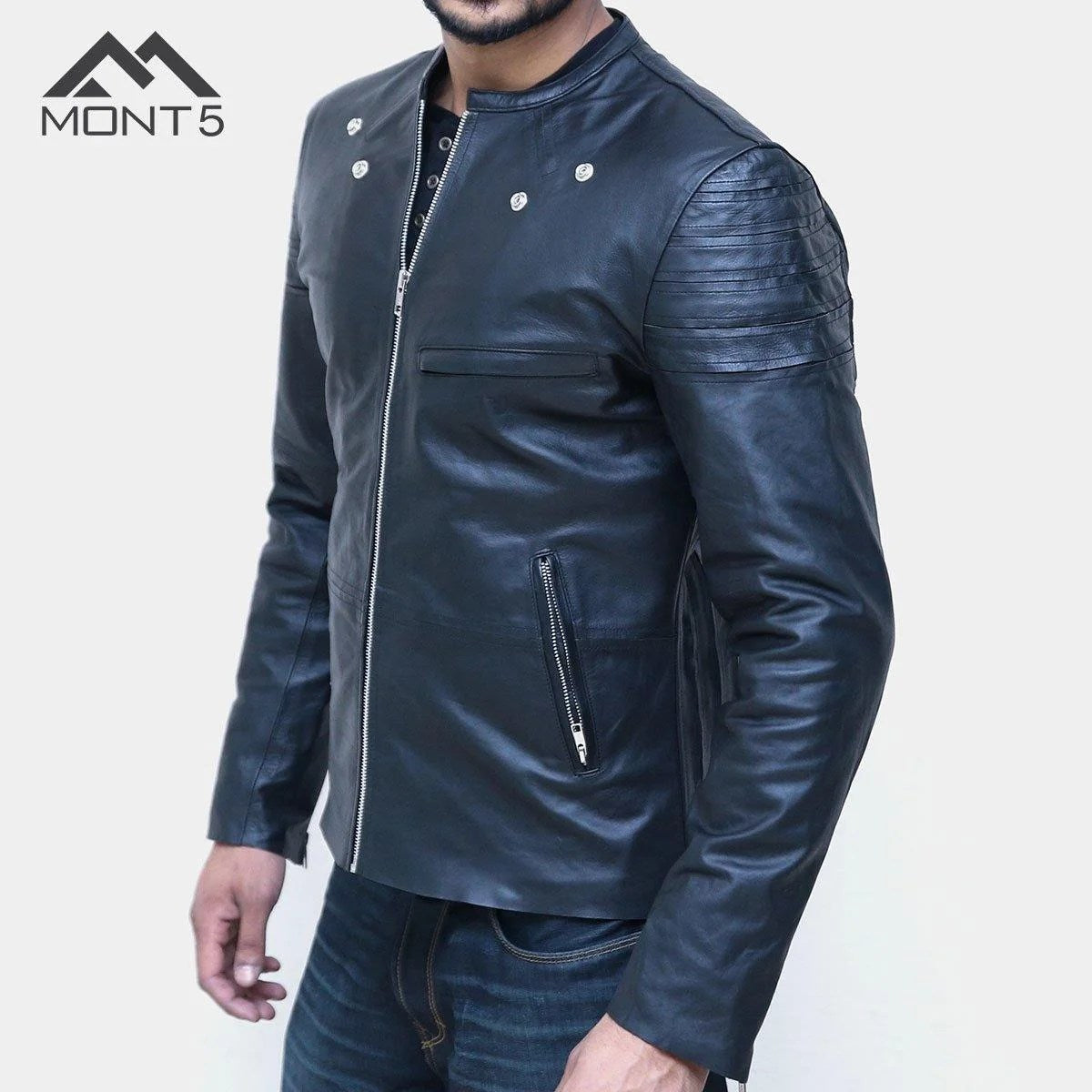 MONT5  Karakoram Perfect Fit Men Leather Jacket-3