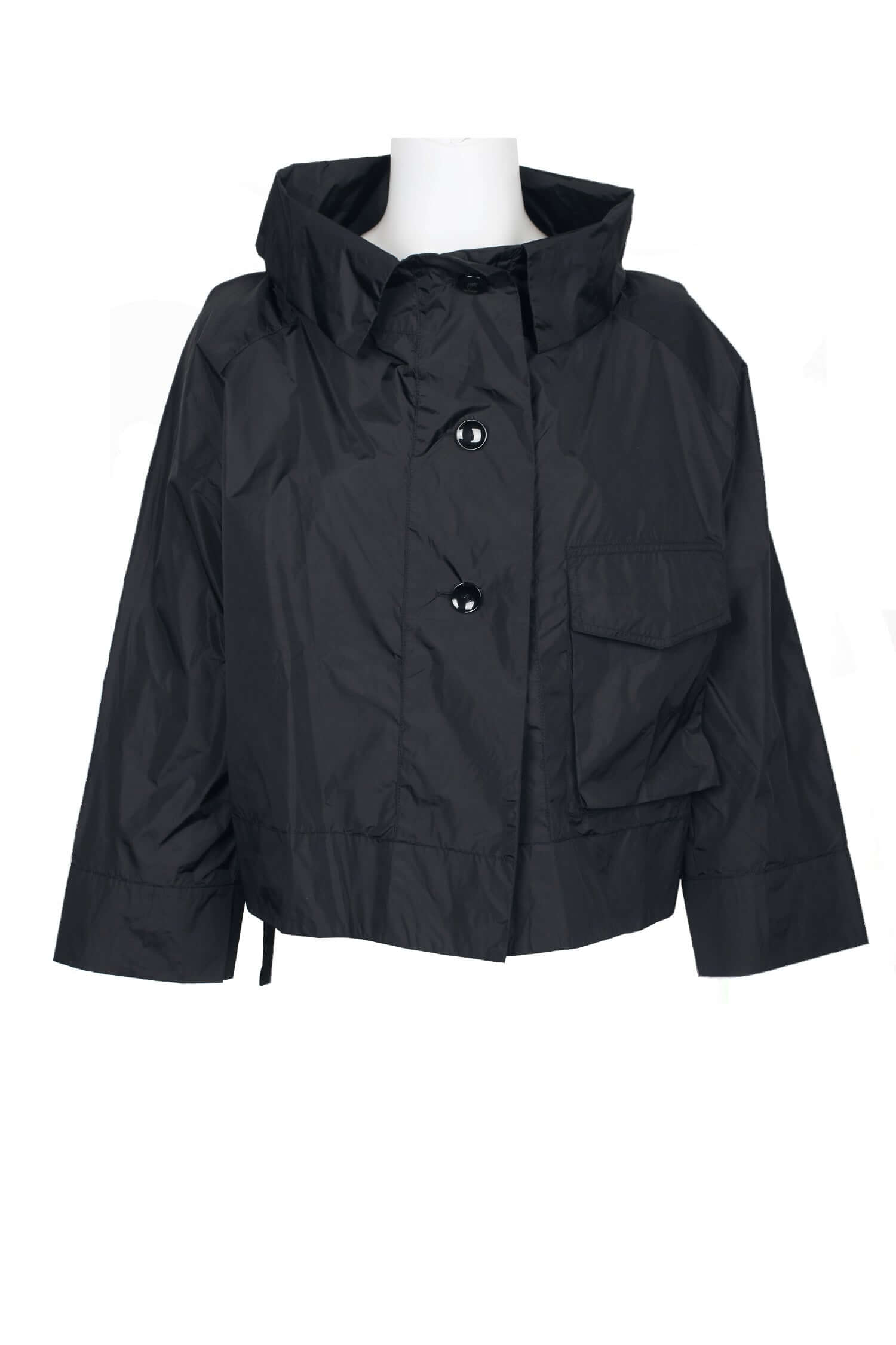 WHY Dress High Neck Collared Long Sleeve Button Pocket Solid Nylon