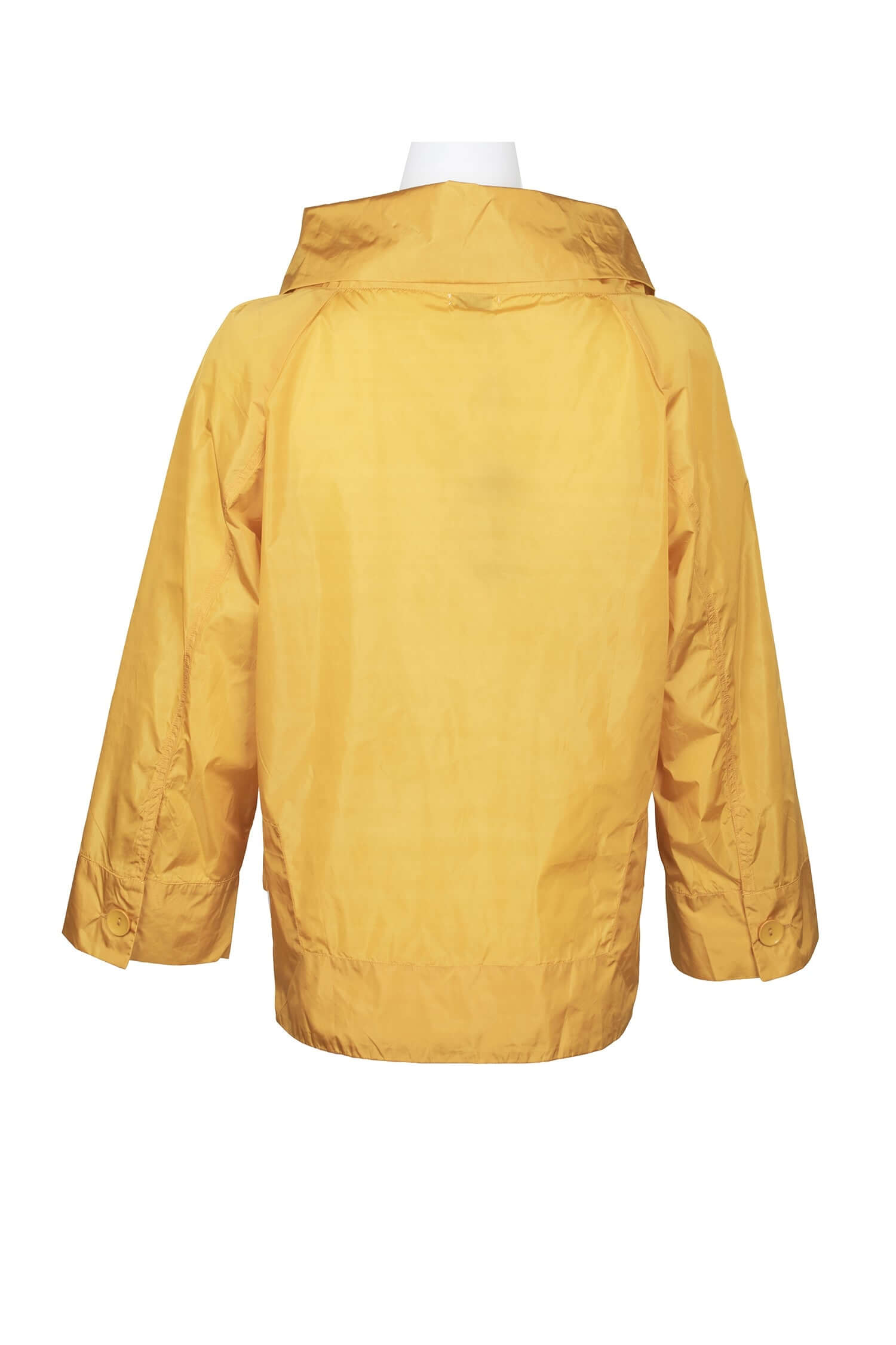 WHY Dress High Neck Collared Long Sleeve Button Pocket Solid Nylon