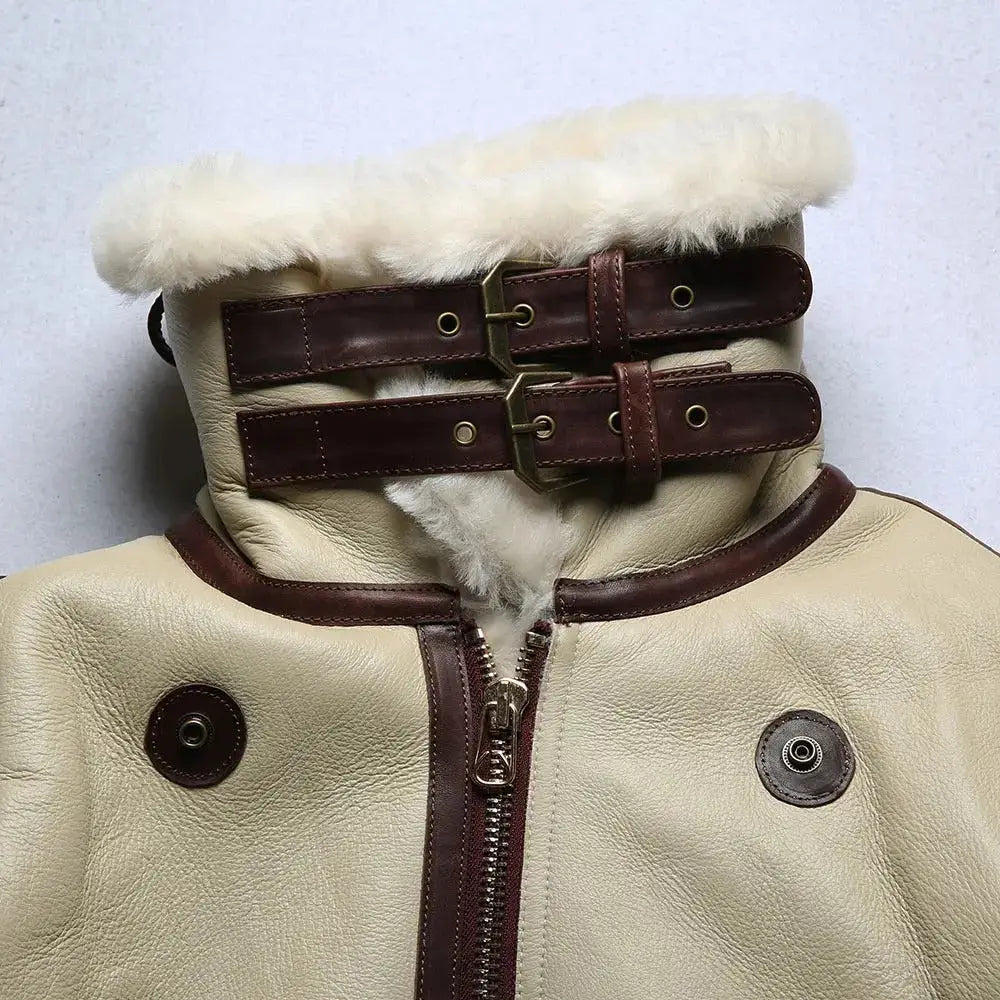 Mens Winter White Shearling Jacket