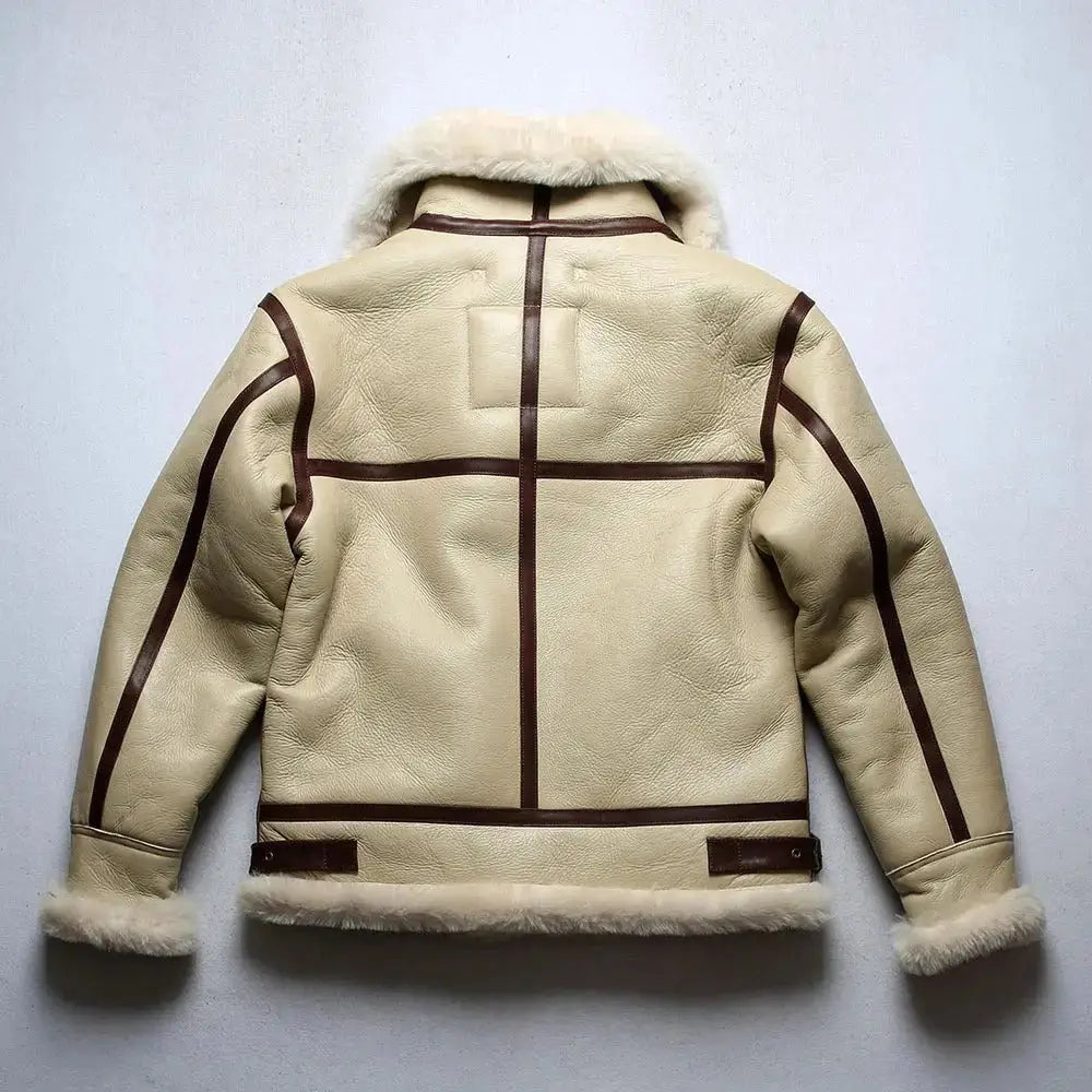 Mens Winter White Shearling Jacket