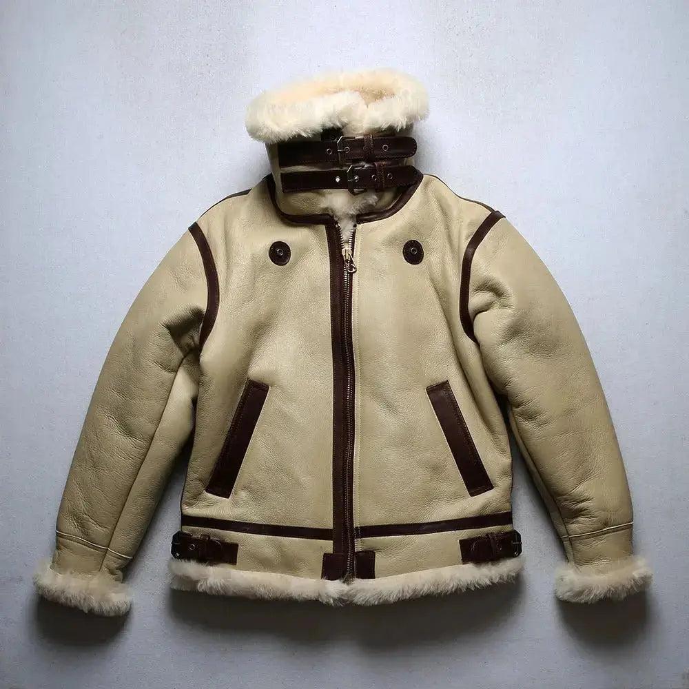 Mens Winter White Shearling Jacket