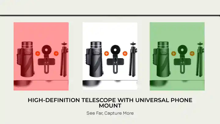 High-Definition Telescope with Universal Phone Mount by@Outfy
