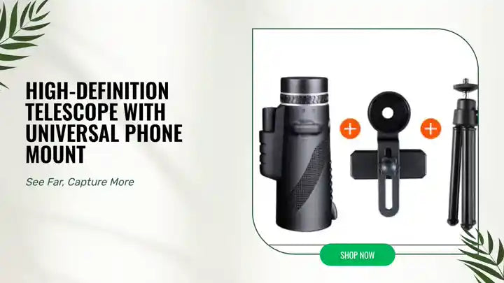 High-Definition Telescope with Universal Phone Mount by@Outfy