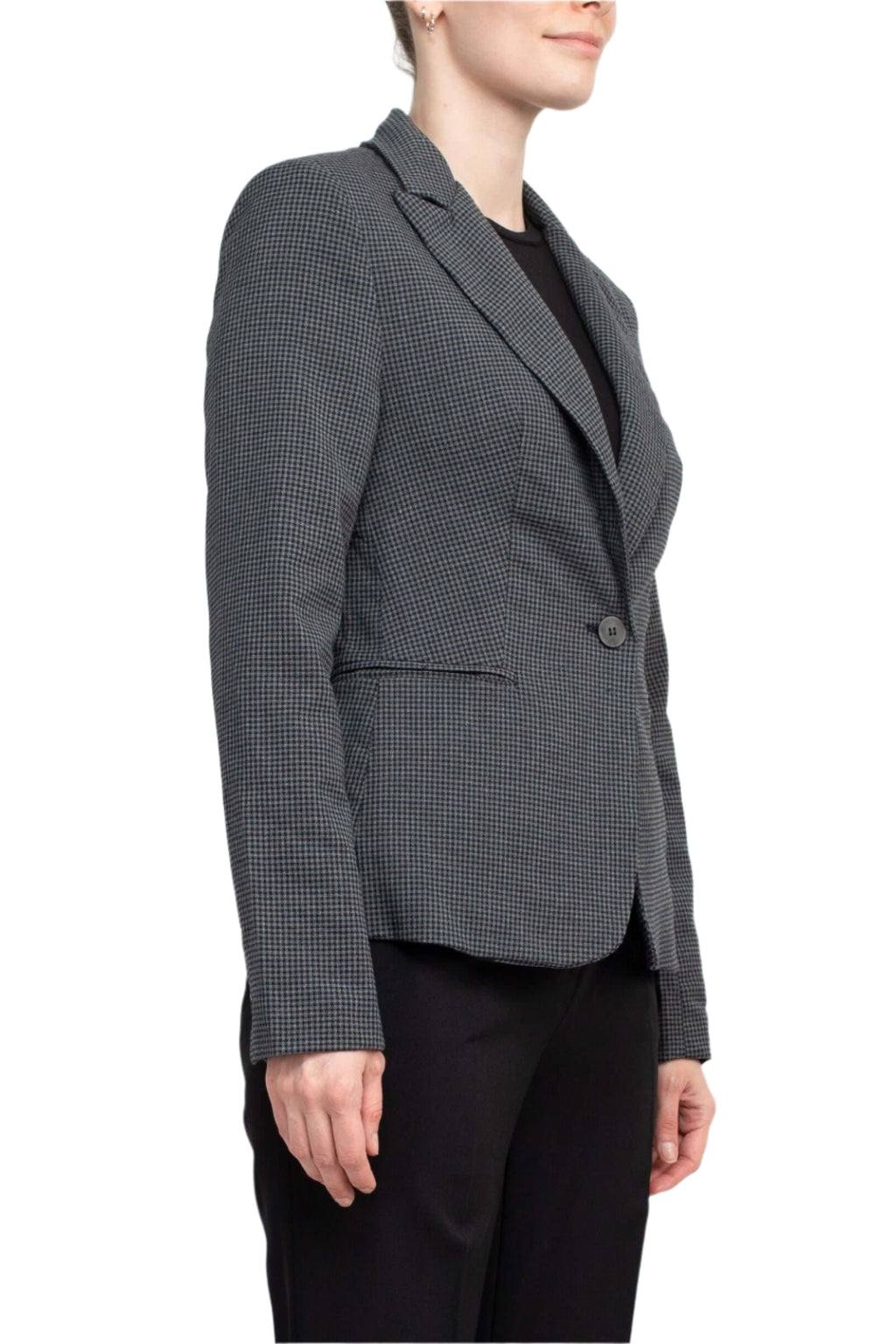 Premise Notched Collar One Button Knit Blazer