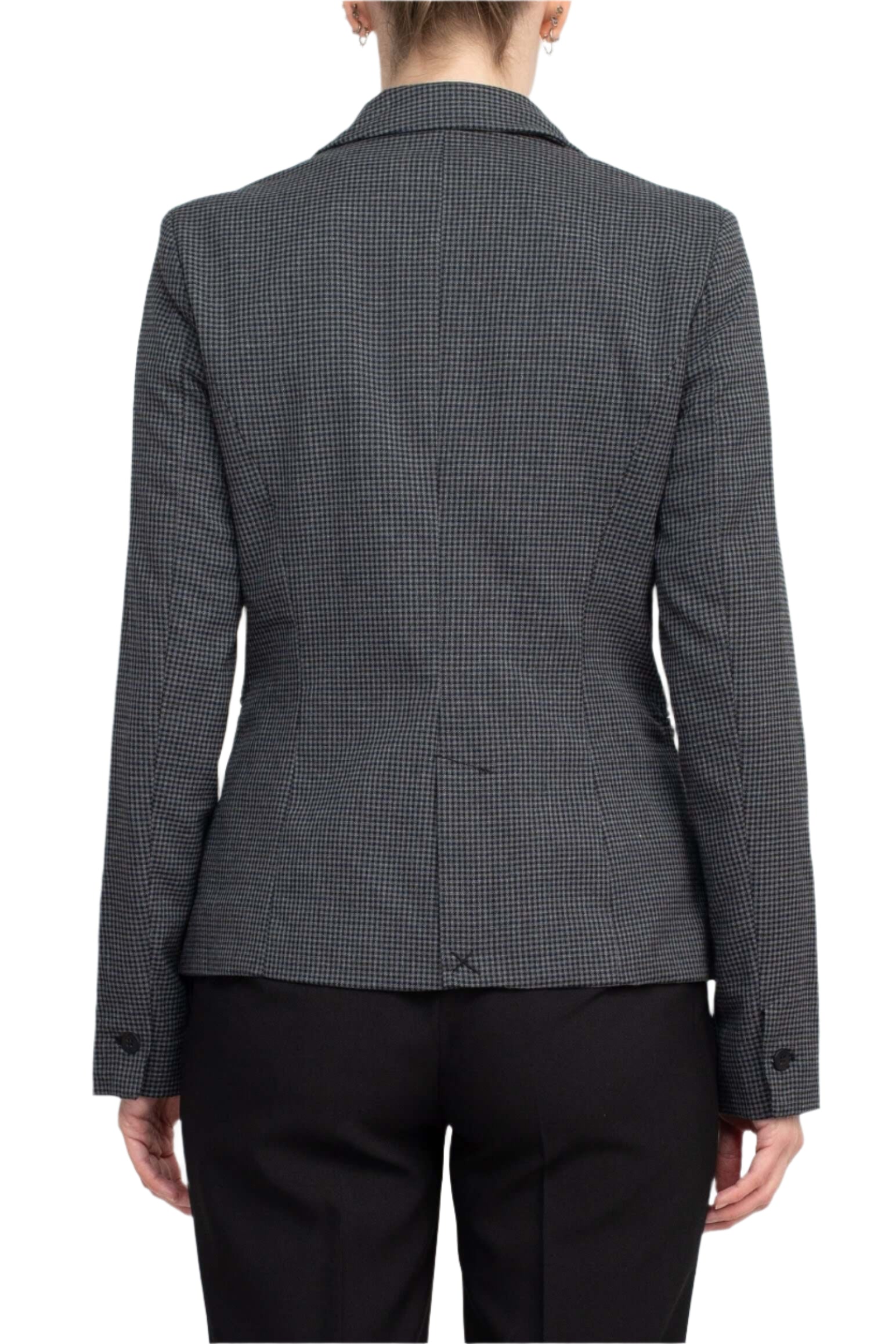 Premise Notched Collar One Button Knit Blazer