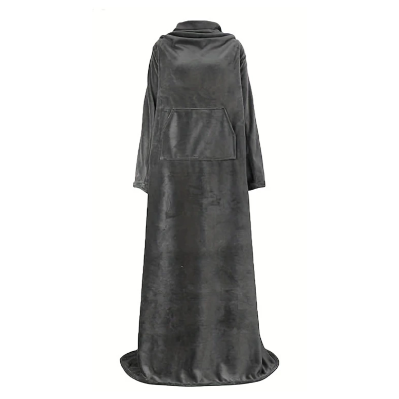 Cozy Flannel Sleeve Blanket for Indoor & Outdoor-0