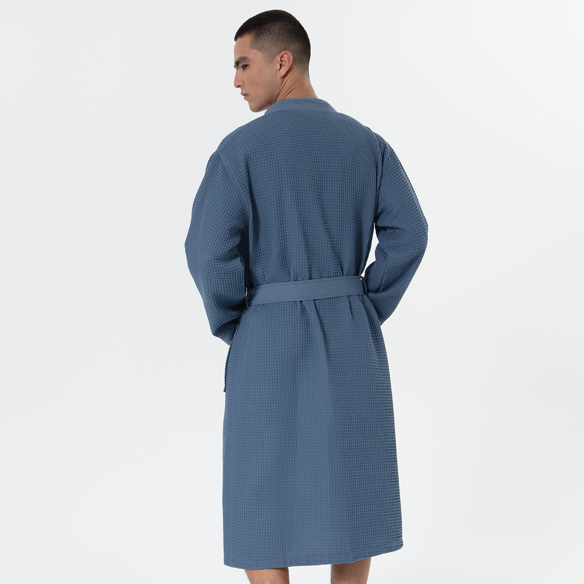 Men's Lightweight Kimono Waffle Spa Robe