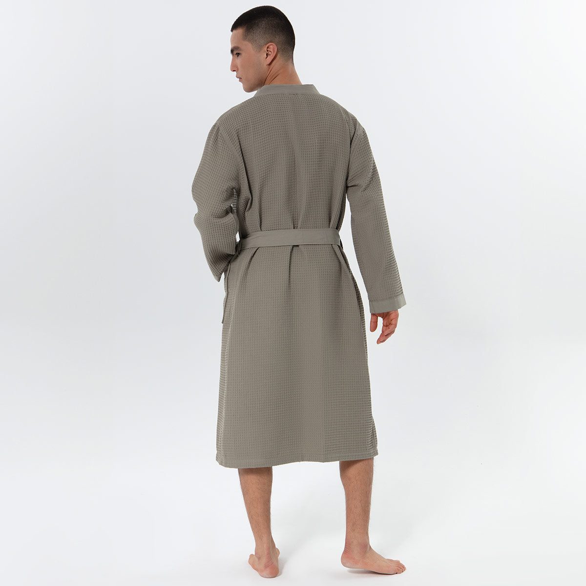Men's Lightweight Kimono Waffle Spa Robe
