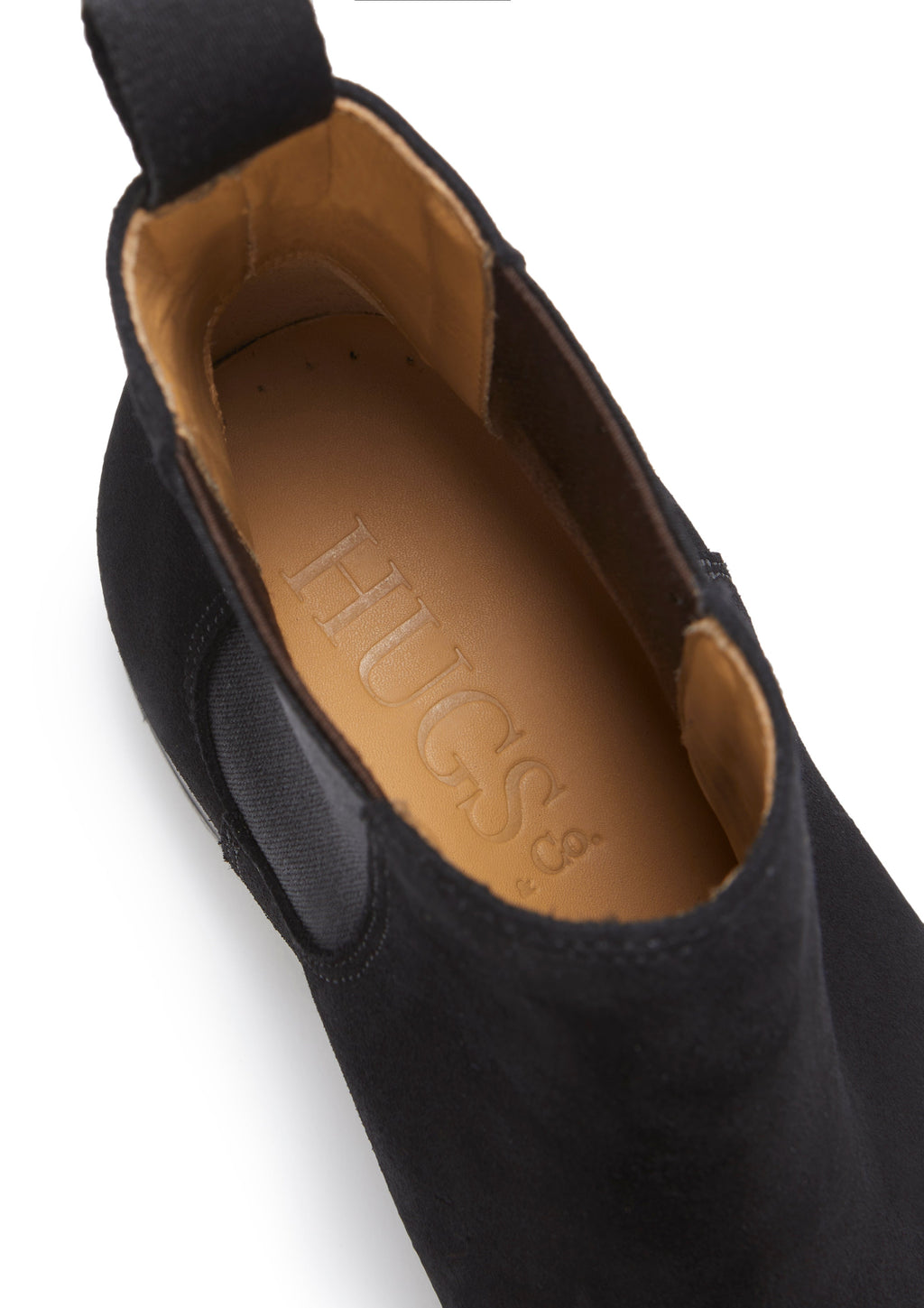 Women's Black Suede Chelsea Boots, Welted Leather Sole