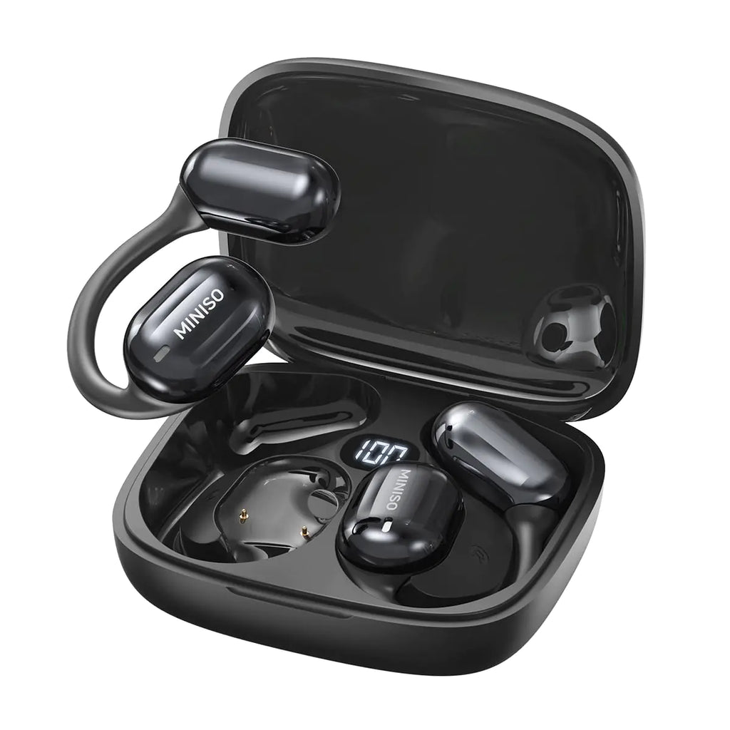 MINISO X23 OWS Open Ear Bluetooth Earbuds HiFi Sound Quality Music Wireless Earbuds Gaming with Low Latency Earphones Comfortable Wearing Earbuds Touch Control Built-in Mic Hearphones